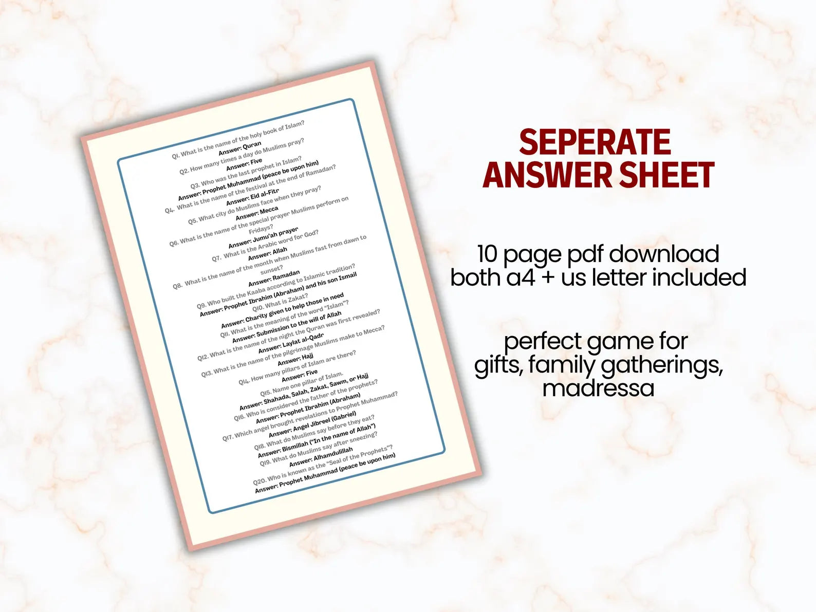 Islamic Trivia Questions